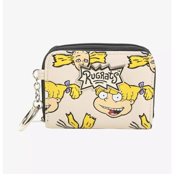 Nickelodeon Rugrats Angelica & Cynthia Zipper Wallet ID Flap Cards Key Chain - Picture 1 of 9